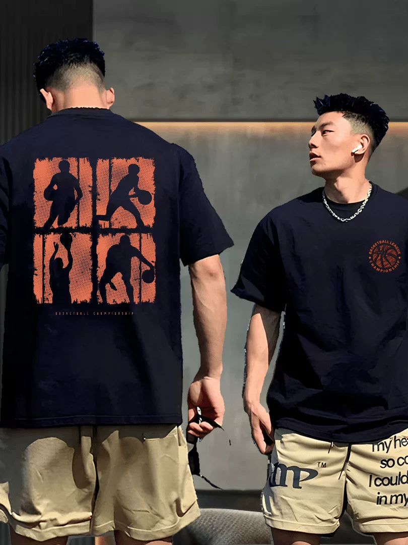 Əlavə böyük ölçülü 300 funt Amerika yaraşıqlı təmiz pambıq kişi qısaqol gənclik yay moda markası yuvarlaq boyunlu üst çaplı köynək