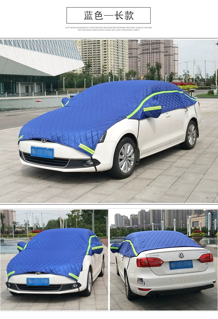 Qış Xüsusi Avtomobil Geyimi Yarım Örtük Şimal-Şərqi Pambıq Qardan Davamlı Soyuğa Davamlı Şaxtaya Davamlı Qalınlaşmış İstilik Texniki Ön Ön Ön şüşə Avtomobil örtüyü