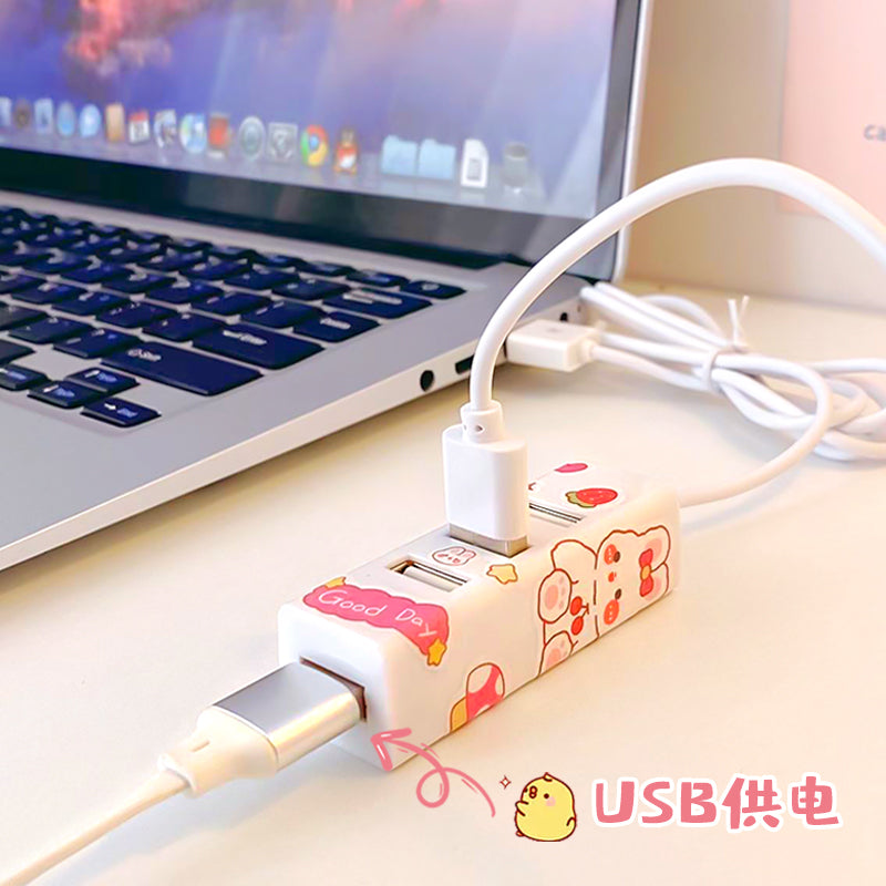 Sevimli usb genişləndirici splitter 3.0 interfeysi genişləndirici dok dok stansiyası rozetkası çox başlı tipc notebook 2.0 kompüter mərkəzi çox interfeysli xarici siçan klaviaturası U USB flash sürücüsünün genişləndirilməsi dok stansiyası