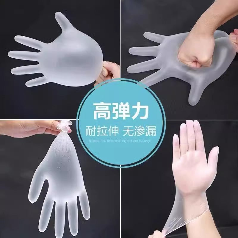 Yingke PVC birdəfəlik istifadə olunan əlcəklər məişət qoruyucu mətbəx təmizləyici iaşə gigiyena qalınlaşdırıcı gözəllik yağa davamlı və suya davamlıdır