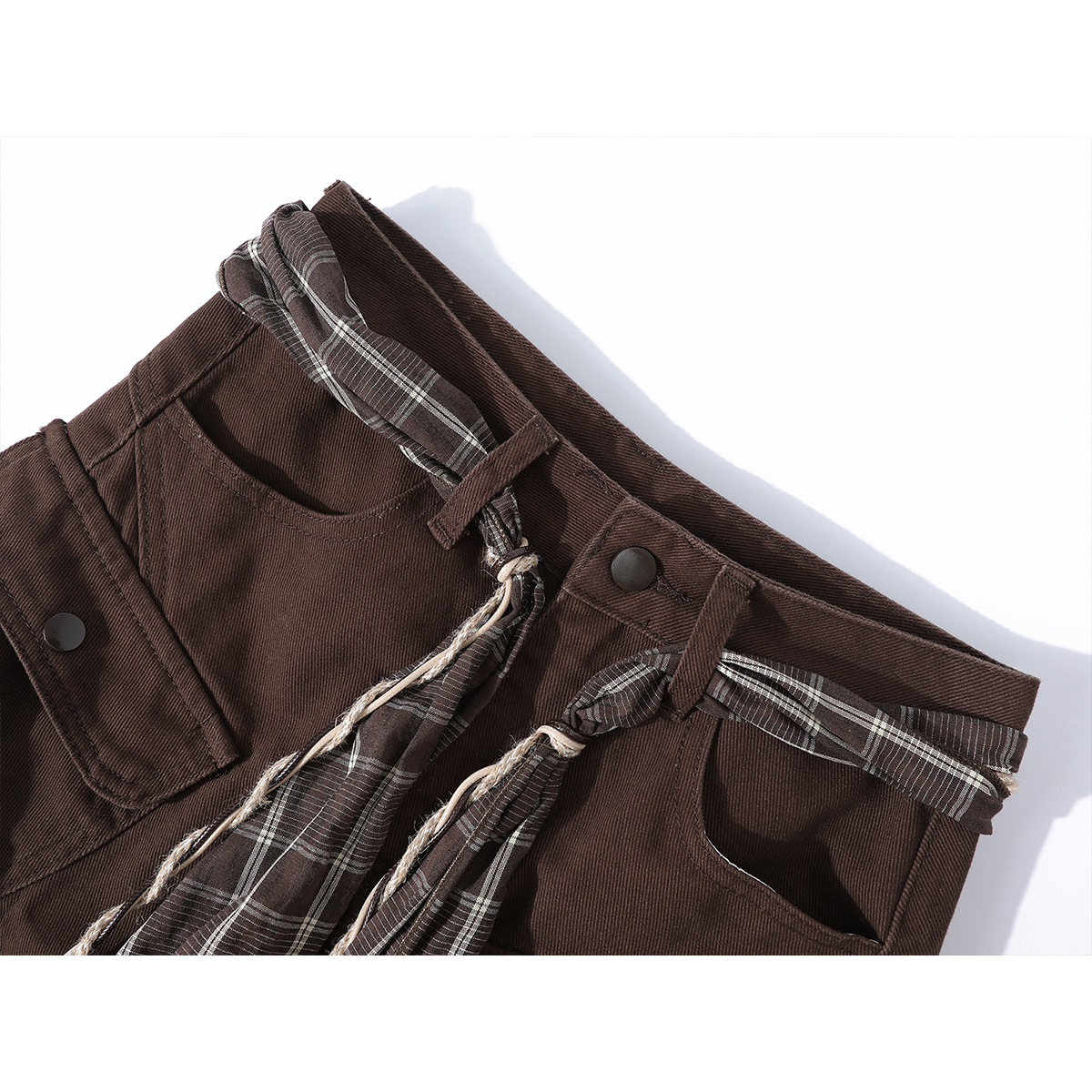 Cholisa Qəhvəyi Merlad Ətək Qadın Geyimləri 2026 Yaz/Payız/Qış Yeni İş Geyimləri Qəhvəyi Qəhvəyi Midi Ətək Denim Mini Ətək