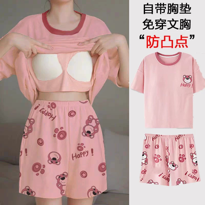 Qadın pijama,yay,təmiz pambıq,100%qısaqol,döş yastiqli,qadin boyuk,bos,köcede geyinmek olar yay ev paltari