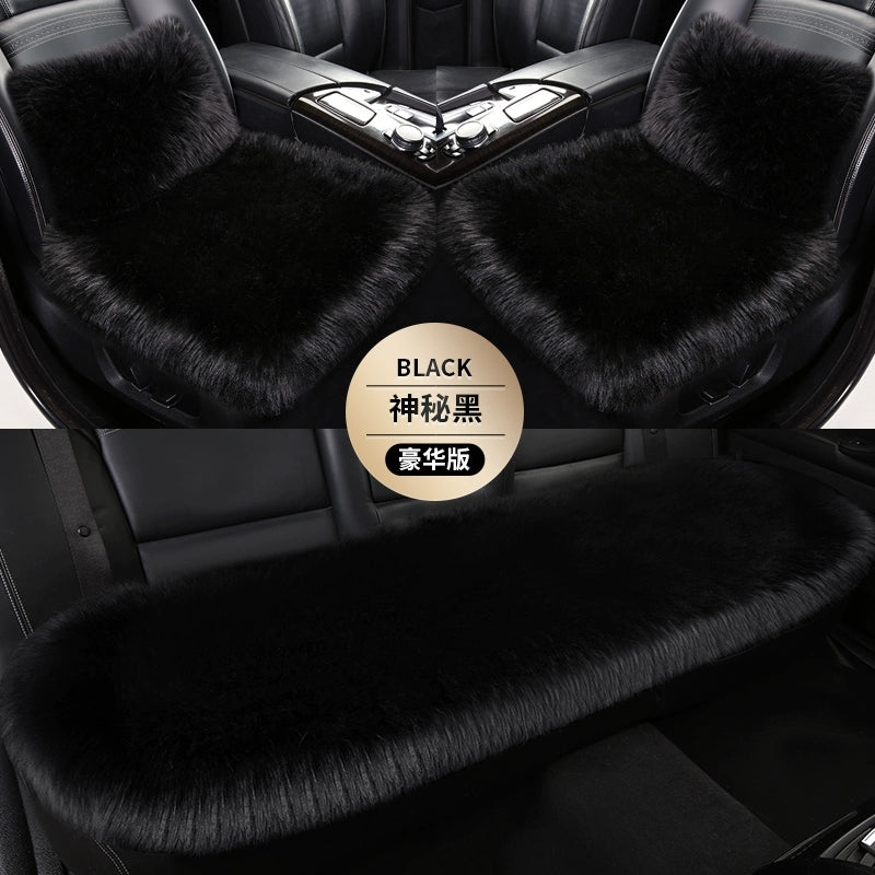 Qalınlaşmış Avtomobil Yastığı Qış Kaşmir Üç Parçalı Dəst Heattech Qısa Yun Qış Oturacaq Yastığı Avtomobil Ayaqaltıları Tək Oturacaq Sürüşməyən Universal