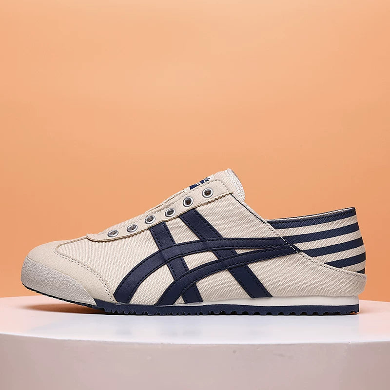 Klassik Kuijia Mexi 66 Tiger Zolaqlı Yapon Stilində Kişilər və Qadınlar üçün Sürüşkən Dəri Ayaqqabılar, Agande Təlim Ayaqqabıları