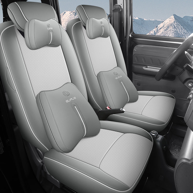 Wuling Sunshine EV Xüsusi Dəri Oturacaq Üzlükləri, Bütün Mövsümlər Üçün Aşınmaya Davamlı, Nəfəs Alan, Tam Örtüklü Sunshine New Energy Avtomobil Oturacaq Üzlükləri