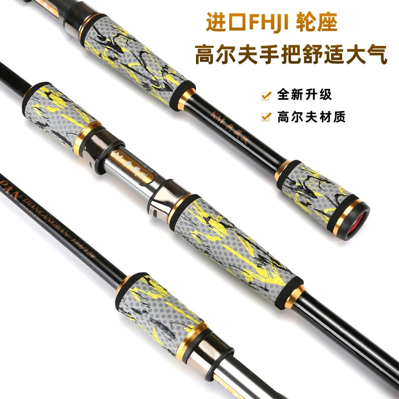 Qara dəniz çipurası Daqianyou sal çubuğu KM Fuji bələdçi üzük BB4 fiberglas tam yarım titan qayıq Haiqiao karbon sal balıqçılıq çubuğu dəsti