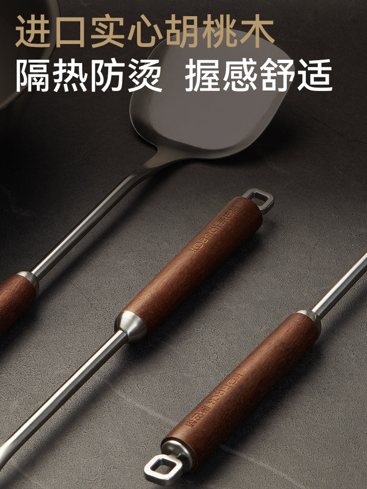 Konbach spatula 316L paslanmayan poladdan qoz spatula ev mətbəx qabları yemək qaşıq dəsti tam dəst spatula qaşıq süzgəc
