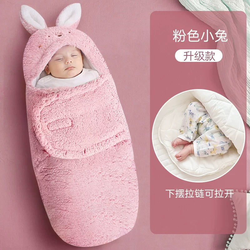 doteyhost körpə yataq çantası, payız və qış üçün qalınlaşdırılmış, yeni doğulmuş körpələr və körpələr üçün uyğundur, tək hissəli təpik əleyhinə yorğan/bələyin.