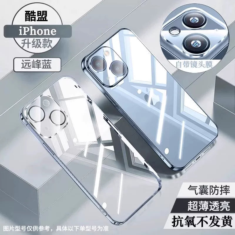 Kumeng Apple 17 mobil telefon qutusu üçün uyğundur iPhone17ProMax yeni 16Pro lens hər şey daxil 14 payız əleyhinə 13 Mini şəffaf 12 yumşaq silikon qutu və yüksək səviyyəli 15 qadın modeli 2025
