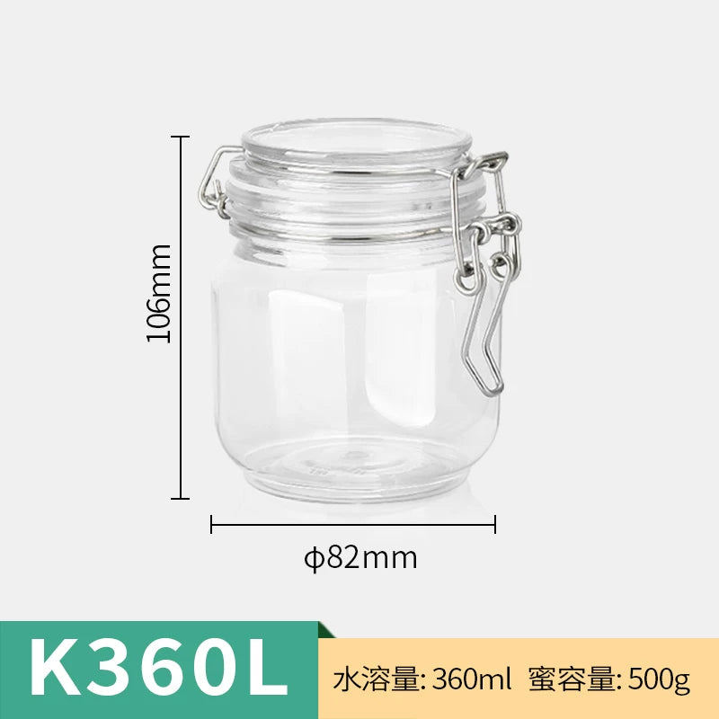 360ml/720ml möhürlənmiş banka bal mürəbbəsi turşu limon məişət plastik butulka kilidi şüşə banka PET