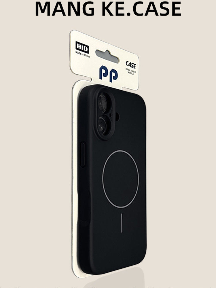 Apple 16promax mobil telefon üçün uyğun yeni 17 maye silikon tpu materialı iphone16pro kömür boz maqnit emiş yüksək səviyyəli 15 niş 14 lüks 13 sadə 12 cüt 3c sertifikatlı ip