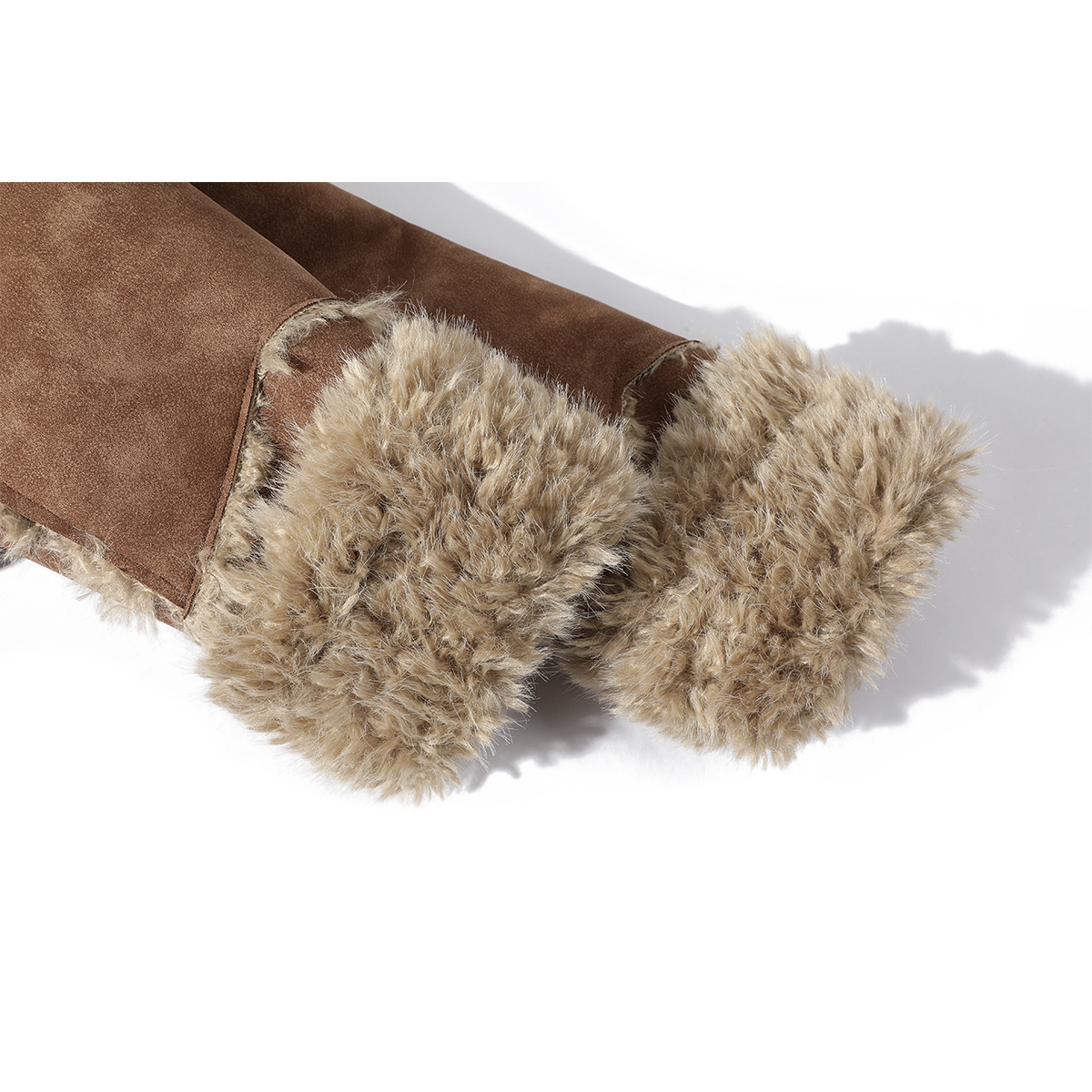 Cholisa Qısa Zamşa Quzu Yunlu Palto Qadın Payız və Qış Dəbli və Qəşəng Top