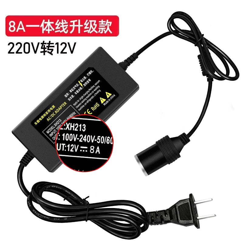 220V-dan 12V-ə qədər avtomobil alışqanının başlıq yuvası ev üçün güc adapteri avtomobil təmizləyicisi soyuducu çeviricisi