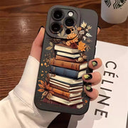 iPhone 11 12 üçün Yaradıcı Gözəl Kitab Nümunəli Telefon Çantası