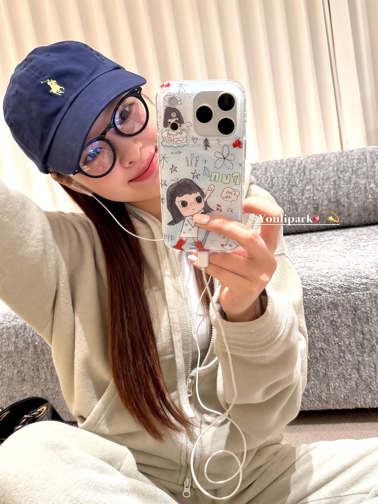 Yuri Park ins sevimli əyləncəli qraffiti ulduzu rok balaca qız 17 17pro Apple 17ProMax mobil telefon qutusu iPhone16 hər şey daxil 14 yeni 16Promax qoruyucu qutu 13