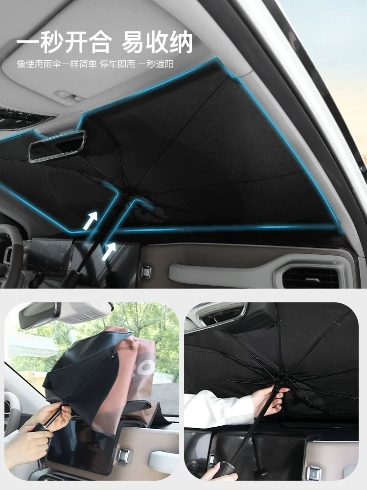 Line Brown Bear car sunshade, cute car sunshade, windshield sunshade and heat insulation, sunshade for women.