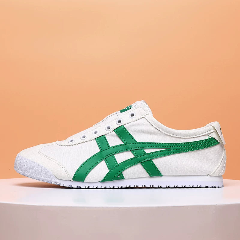 Klassik Kuijia Mexi 66 Tiger Zolaqlı Yapon Stilində Kişilər və Qadınlar üçün Sürüşkən Dəri Ayaqqabılar, Agande Təlim Ayaqqabıları