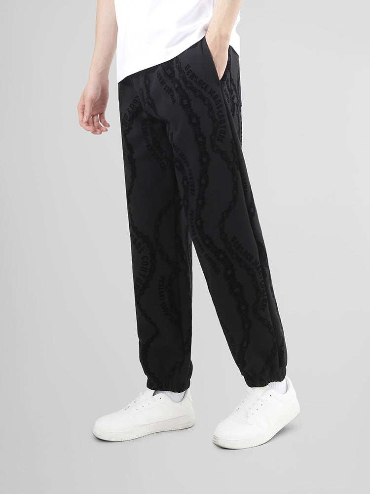 VJC Versace Kişilər üçün Pambıq Yun Astarlı İdman Gündəlik İdman Şalvarı 77GAA315 FS176