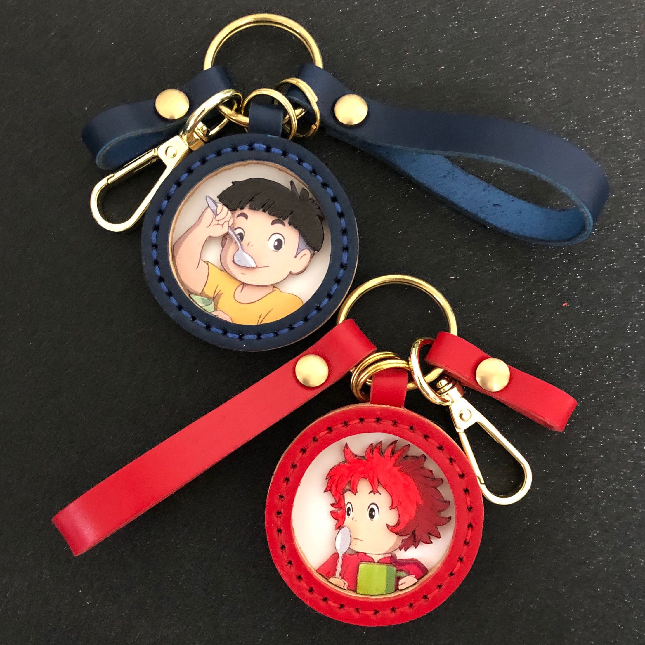Ponyo Sosuke açar zənciri, əl işi, yaradıcı, fərdiləşdirilmiş avtomobil açarı kulonu, çanta şarfı, cütlüklər üçün ad günü hədiyyəsi.
