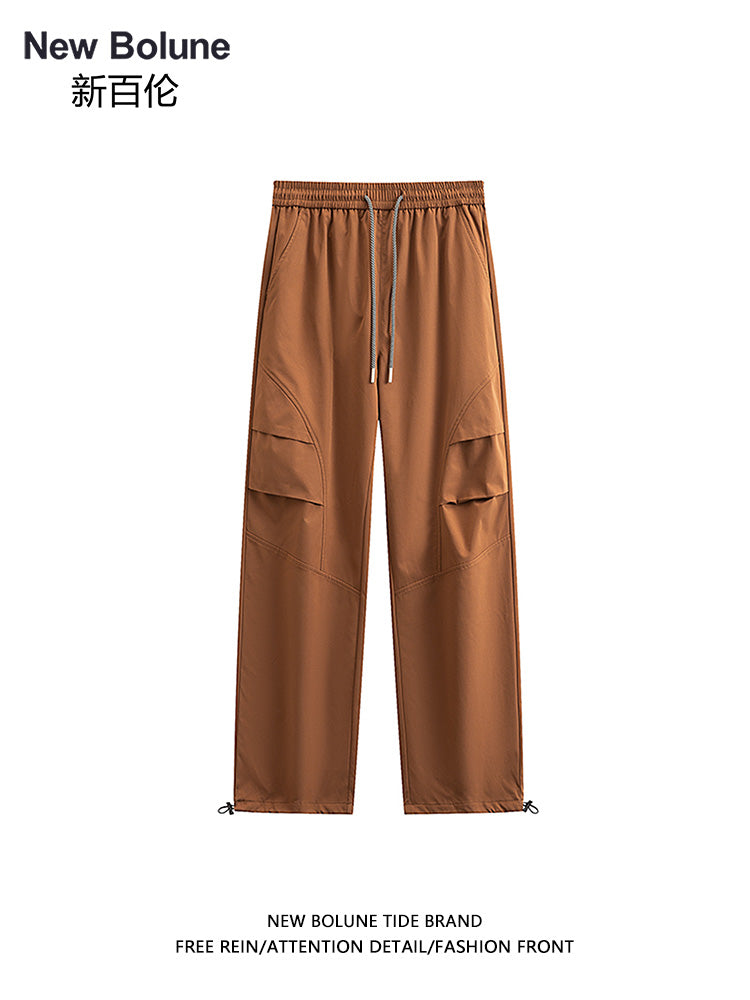 NEW BOLUNE/New Balance Autumn/Winter Functional Loose, Tapered Leg Cargo Pants, Comfortable Daily and Multifunctional Long Pants