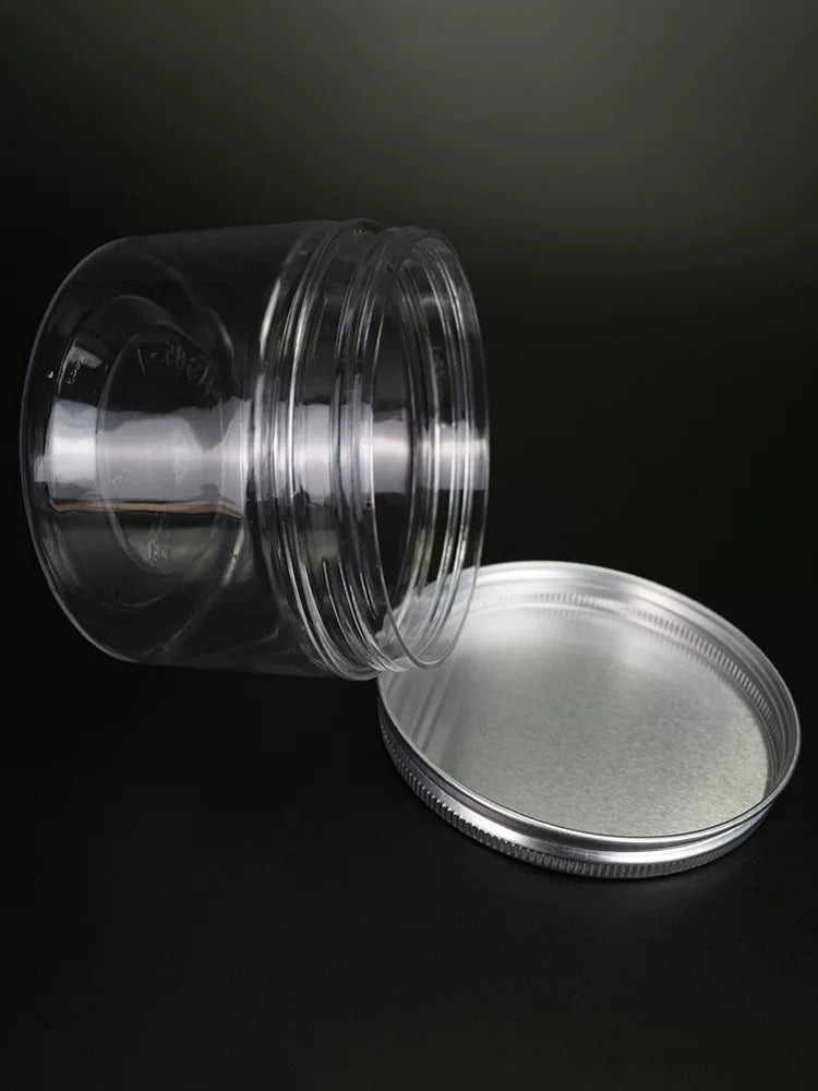 85Y alüminium qapaqlı plastik şüşə möhürlənmiş banka pet plastik şüşə şəffaf qida çiçək çay qabı qapaqlı biskvit qəlyanaltı saxlama qabı
