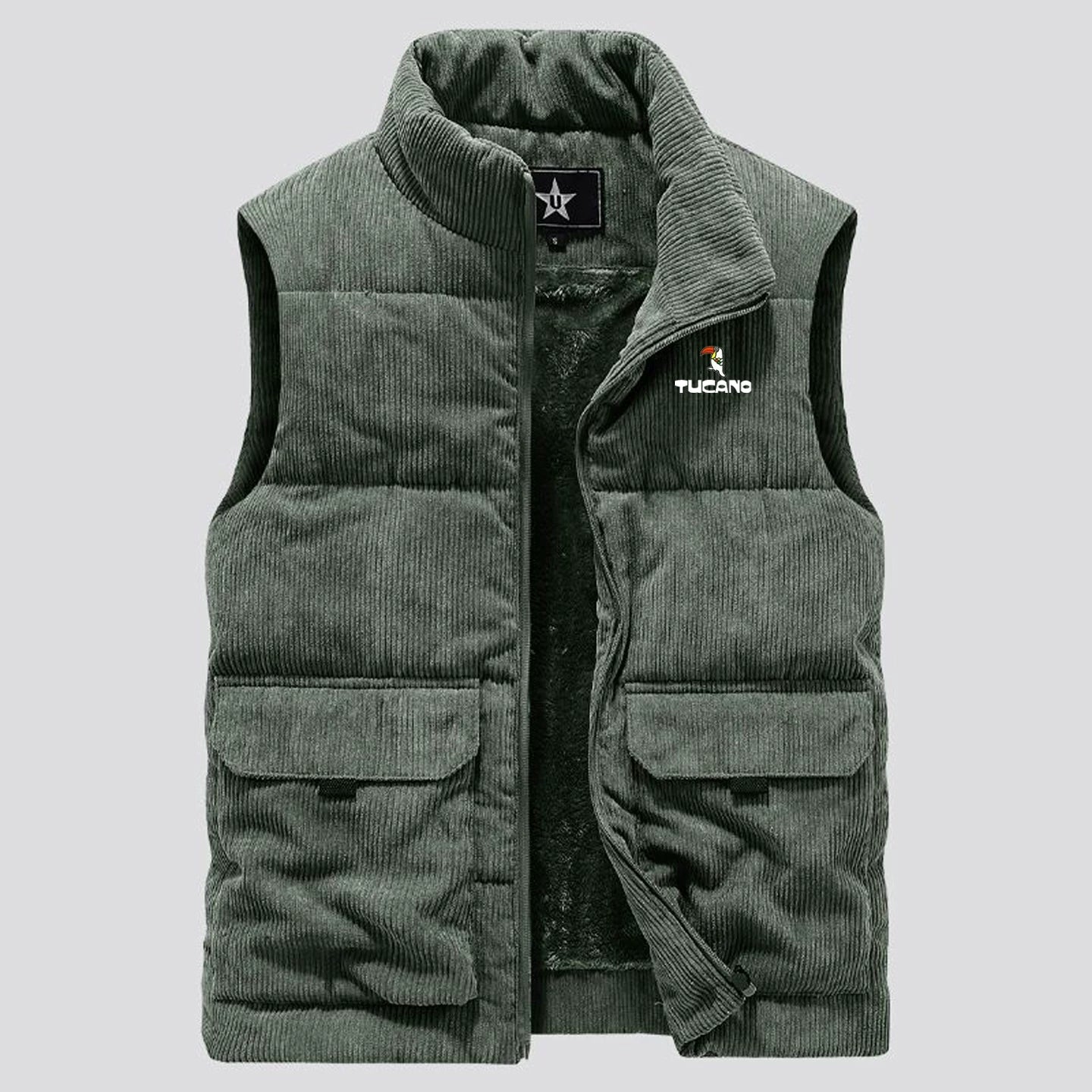 Kişilər üçün Ağacdələn Məxmər Jilet, Payız və Qış, Yun astarlı, Qalın, İsti, İş Geyimi Jilet Gödəkçə