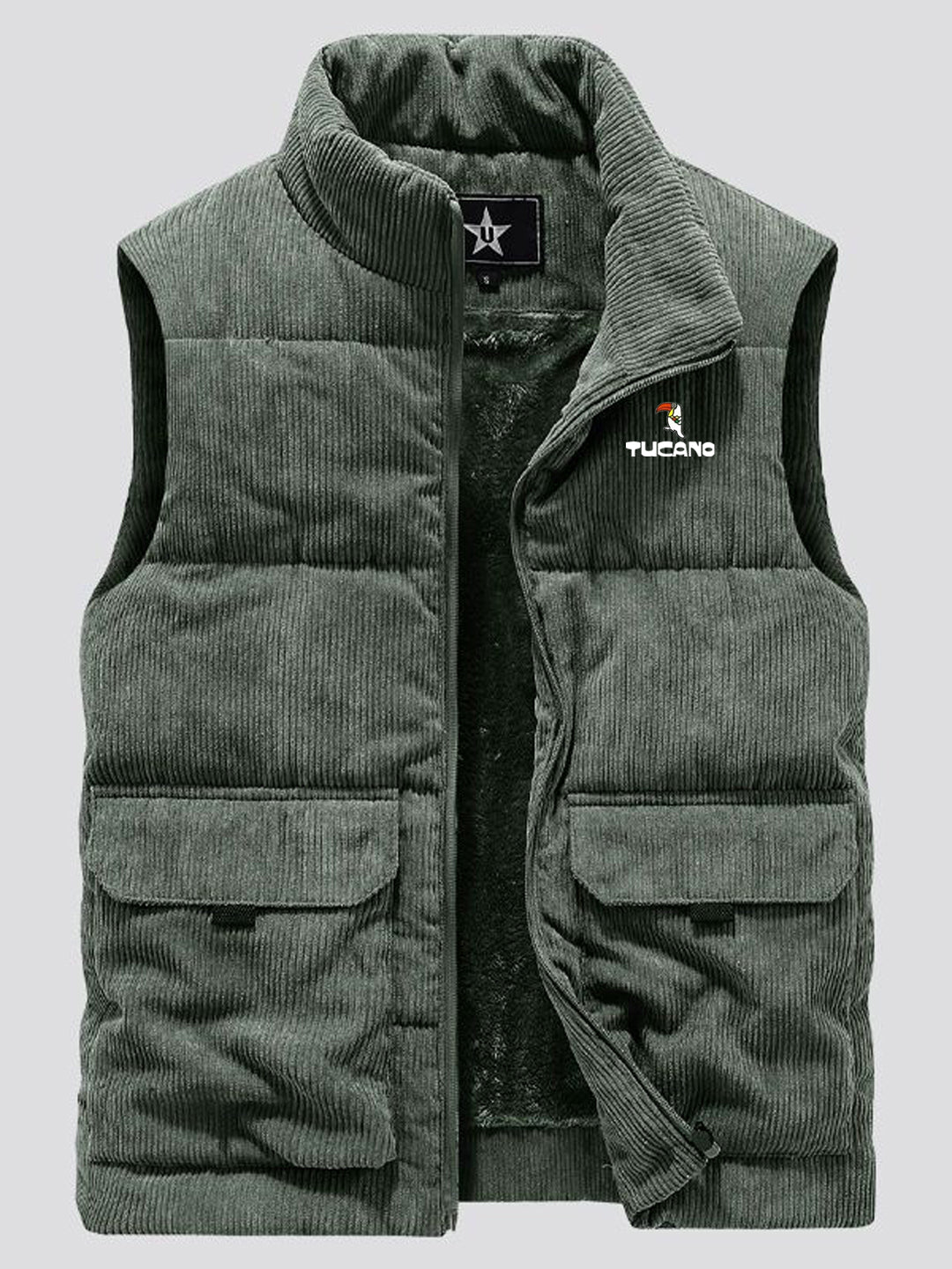 Kişilər üçün Ağacdələn Məxmər Jilet, Payız və Qış, Yun astarlı, Qalın, İsti, İş Geyimi Jilet Gödəkçə