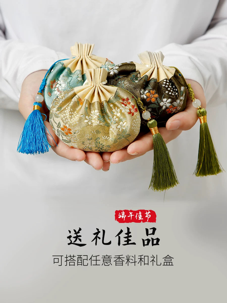 Qızıl ipək çaplı Hanfu pul kisəsi kisəsi, qədim üslublu kisə boş çanta, Çin üslublu kisə, ağcaqanad kovucu, Hanfu bəzəyi, əl çantası