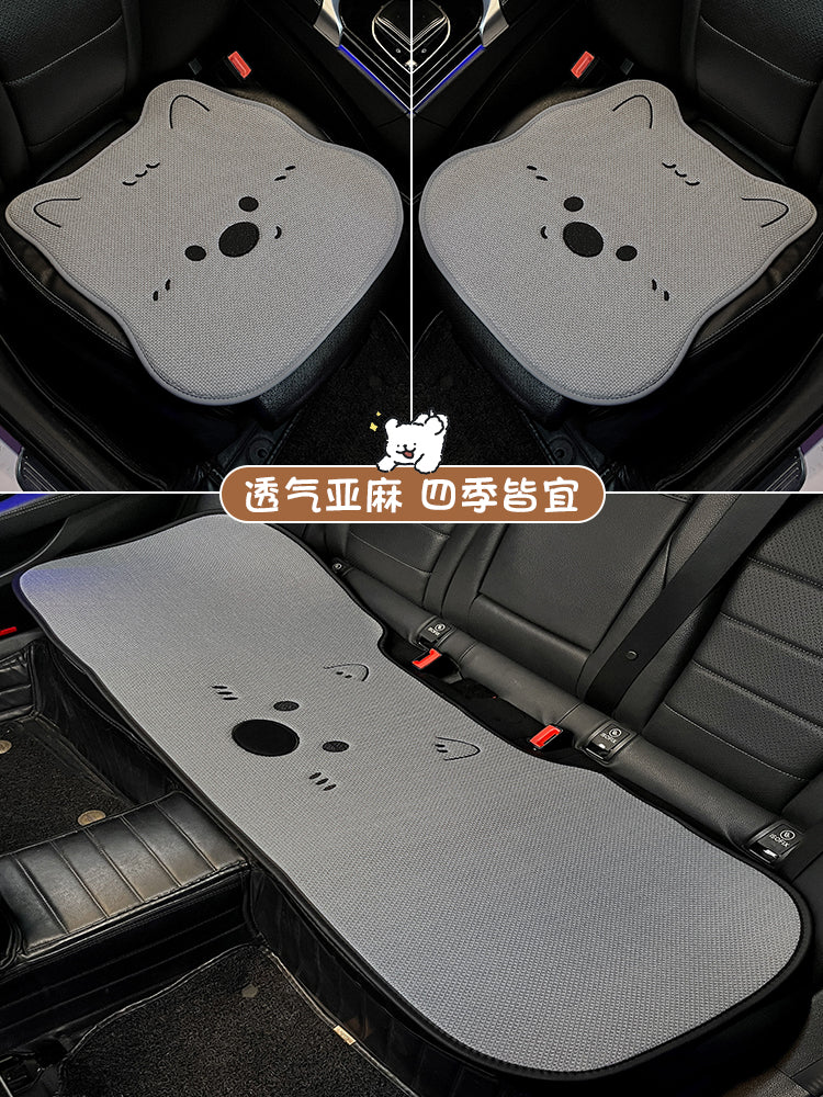 Avtomobil oturacaq üzlükləri, bütün mövsümlər üçün, premium kətan parçalar, sevimli, 25 üslub.