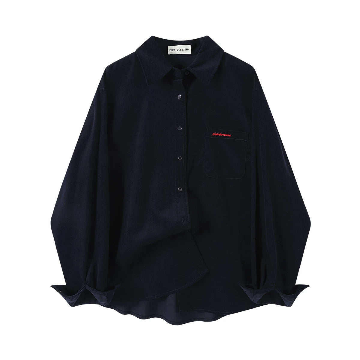 Cholisa-nın özünəməxsus və şık erkən payız geyimi: şık, yüksək səviyyəli və zərif, boş, uzunqol köynək.