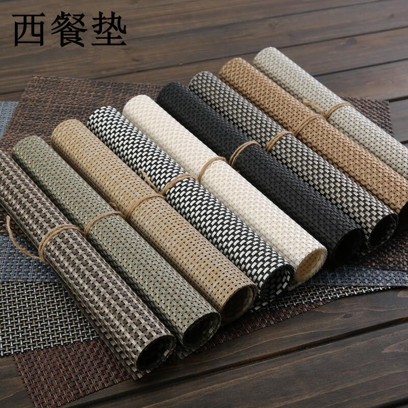 Qalınlaşmış Yapon plasemat izolyasiya mat pvc qərb placemat Avropa yemək masası xalçası süfrə altlığı kasa mat boşqab mat yuyula bilər