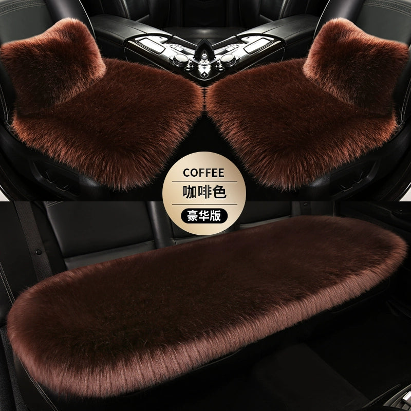 Qalınlaşmış Avtomobil Yastığı Qış Kaşmir Üç Parçalı Dəst Heattech Qısa Yun Qış Oturacaq Yastığı Avtomobil Ayaqaltıları Tək Oturacaq Sürüşməyən Universal