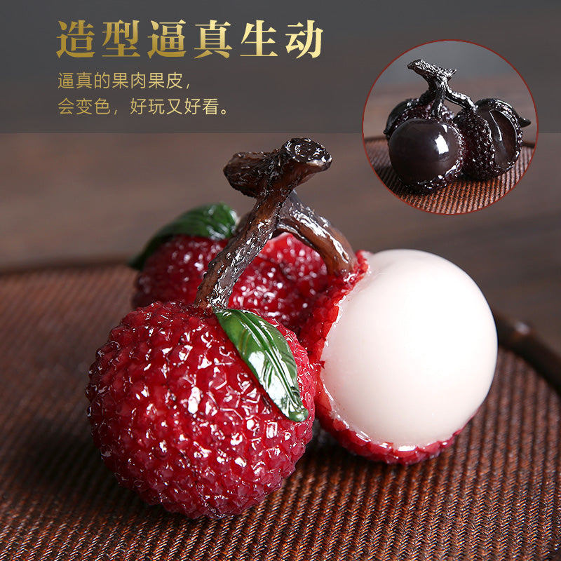 Rəng dəyişən lychee çay pet butiki böyüyə bilər çay süfrəsi çay nimçəsi çay süfrəsi kiçik ornamentlər çay dəsti aksesuarları aksesuarları