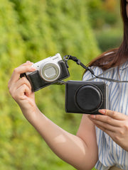 Sony ZV1M2 kamera çantası üçün uyğundur zv1 mikro tək ZV1F qoruyucu qabıq ikinci nəsil əsas dəri çanta lanyard aksesuarları portativ