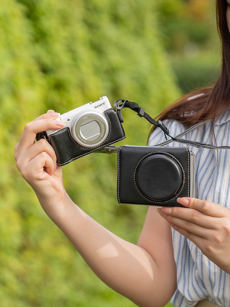 Sony ZV1M2 kamera çantası üçün uyğundur zv1 mikro tək ZV1F qoruyucu qabıq ikinci nəsil əsas dəri çanta lanyard aksesuarları portativ