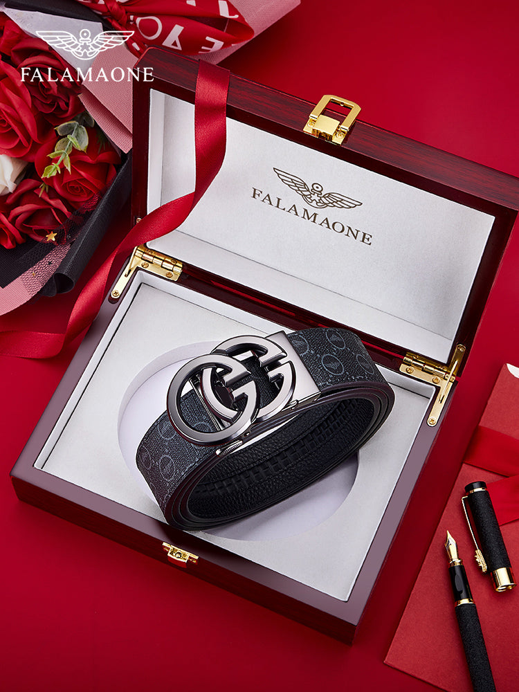 Falmani genuine leather belt for men, a practical birthday gift for husbands and stylish young men.