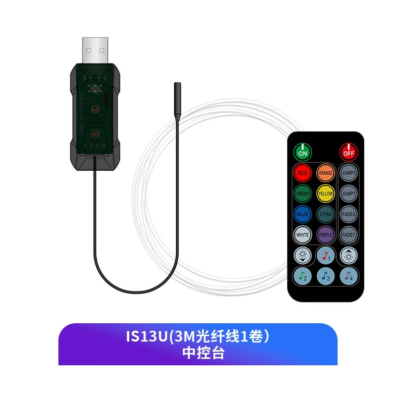 Avtomobil Luminescent İşıq Rəngli LED Avtomobil Səsli İdarəetmə Avtomobil Atmosfer İşığı Simsiz Simsiz Dəyişən Dekorasiya Atmosfer İşıq Çubuğu