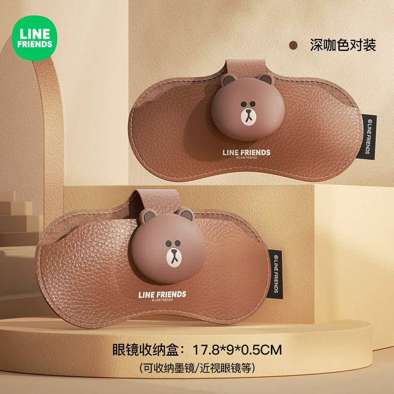Brown Bear glasses storage bag, pressure-resistant portable sunglasses storage box, glasses storage bag, sunglasses storage hanging bag