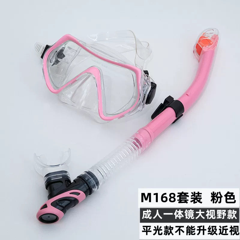 Dalğıc gözlükləri şnorkel dəsti snorkeling Sambo maskası maskası avadanlığı tam dəst duman əleyhinə miyopiya dalğıc respiratoru