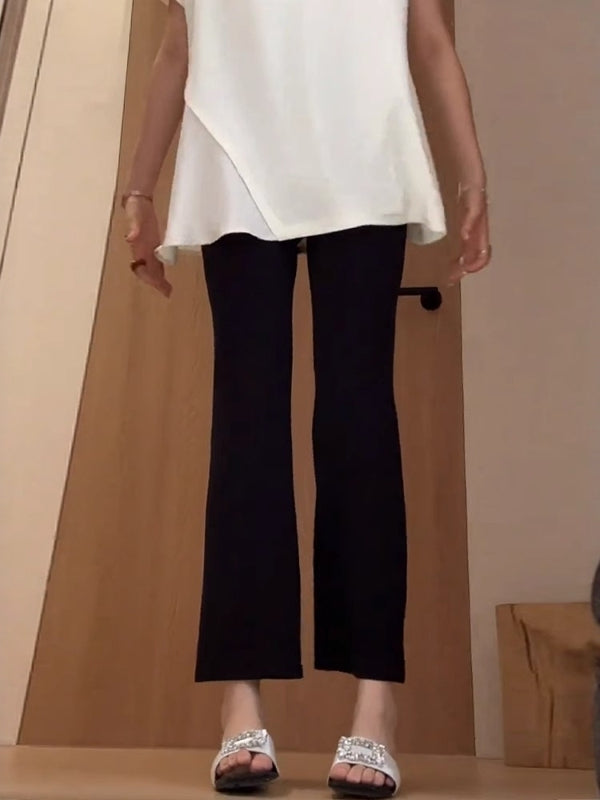 Qara buz ipək şalvar, böyük ölçülü qadınlar üçün yeni yay modası, geniş formalı, çox yönlü gündəlik şalvar, nazik, nəfəs alan və sərin.