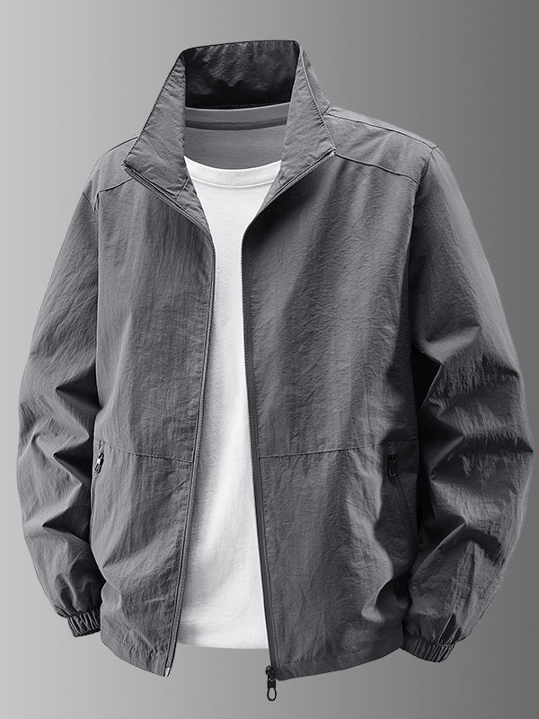 Xarici ticarət ixrac sifarişləri! 2025 Yeni Böyük Ölçülü Kişi Payız/Qış İdman Boş Yaxalıqlı Küləkkeçirməz Gödəkçə