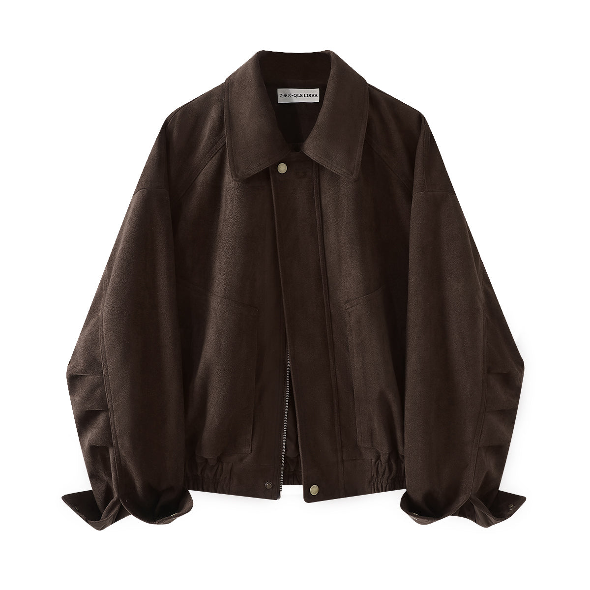 Chorlisa Qadınlar üçün Yüksək End Retro Qəhvəyi Top 2026 Payız/Qış Amerika Motosiklet Zamşa Gödəkçəsi, Yaz