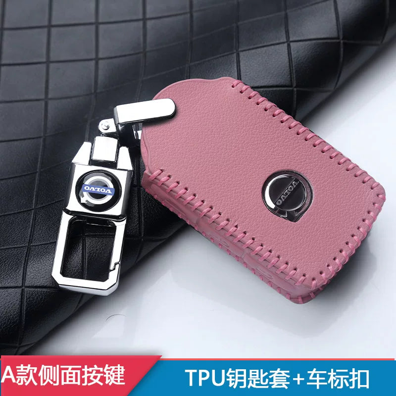 2026 Volvo genuine leather key cover for S90, XC60, S60, XC40, XC90, V60 and V90 key chains/bags.