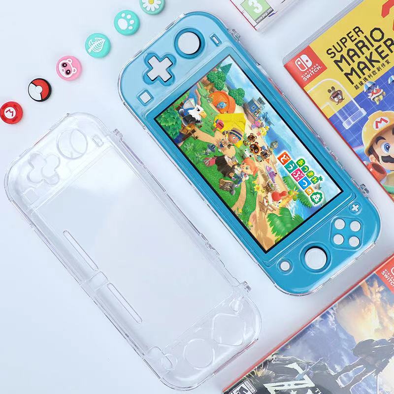 Nintendo Switch lite şəffaf kristal qutu korpus qoruyucu örtüyü hər şey daxil olan sərt qabıq parçalanmış, düşməyə qarşı yumşaq qabıq