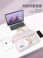 Mach Noutbuk Çantası Qadın 16 düymlük Huawei Apple MacBook 13 üçün uyğundur Lenovo Xiaoxin 14 HP Matebook 15.6 Böyük Tutumlu İşəgötürmə 2025 Yeni Portativ Portfel