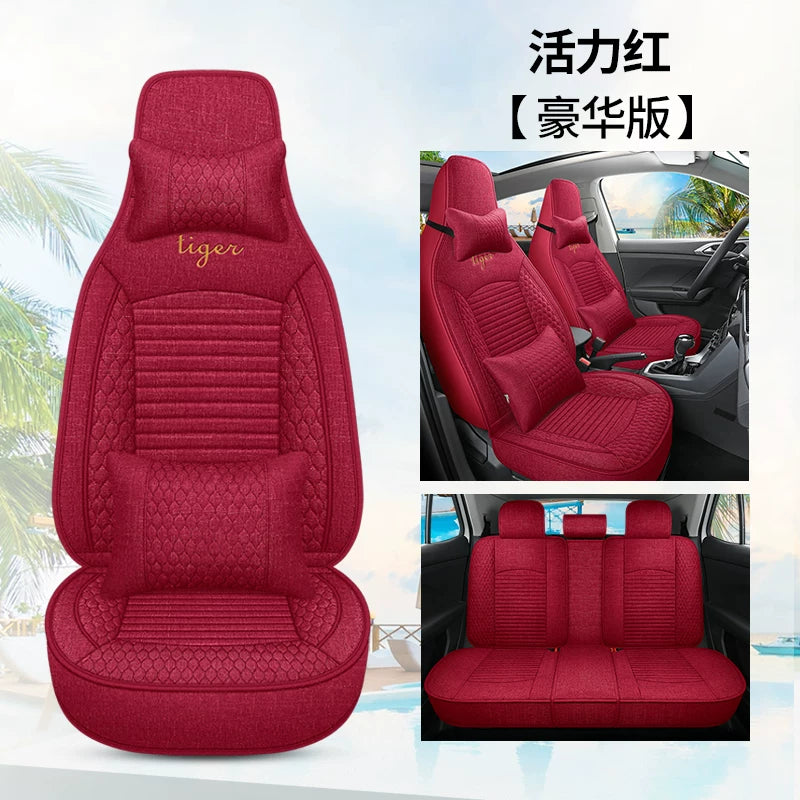 2025 BYD Song PLUS Smart Driving Edition EV Lüks Model Oturacaq Üzlükləri, Kətan Oturacaq Üzlükləri, Bütün Mövsümlər üçün Avtomobil Oturacaq Yastıqları