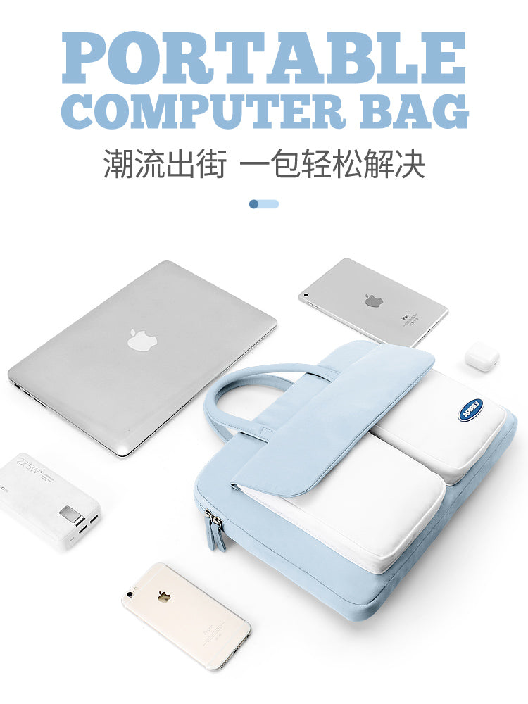 Qadınlar üçün noutbuk çantası Huawei matebook14 Apple macbook 15 point 6 düym Lenovo Xiaoxin air13.3pro15.6 Dell 16 yüksək görünüşlü layner qoruyucu örtük
