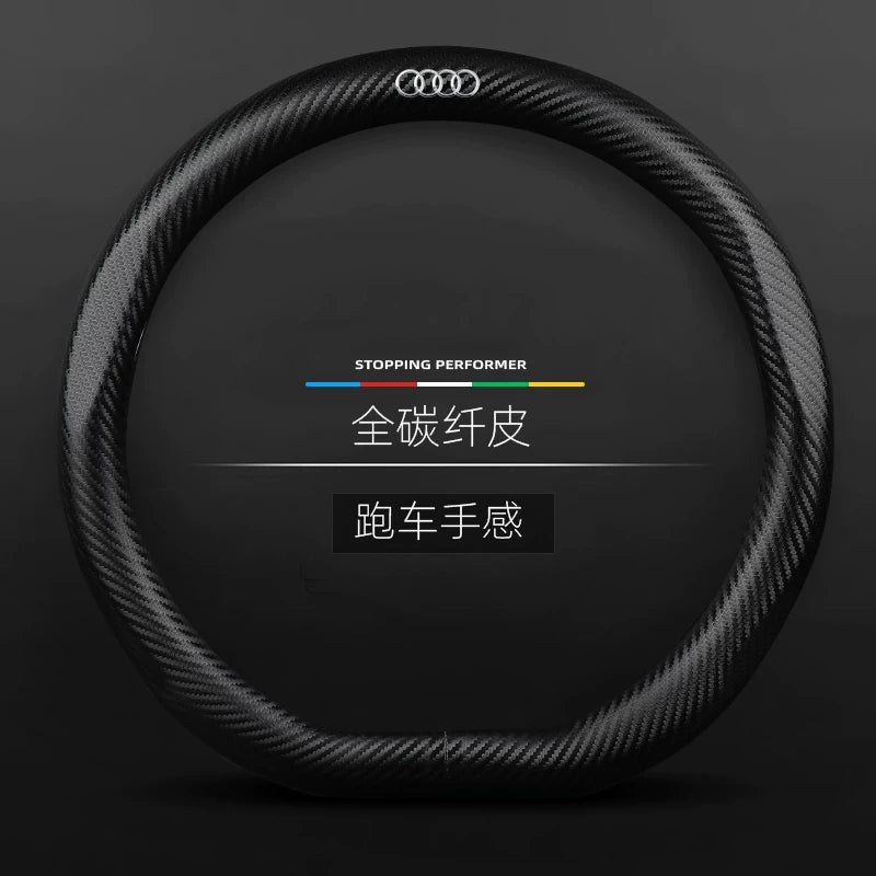 Audi avtomobil sükan örtüyü A4L A6L A3 Q2L Q5L Q3/7 A5/7 ultra nazik nəfəs alan orijinal dəri sükan örtüyü