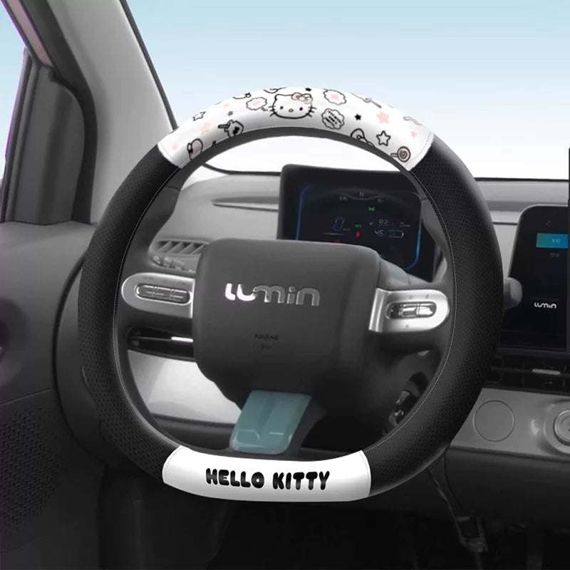 My Melody Steering Wheel 2026 New Style, All Seasons, Cute D Shaped Car Gear Cover for Audi, Mercedes-Benz, BMW