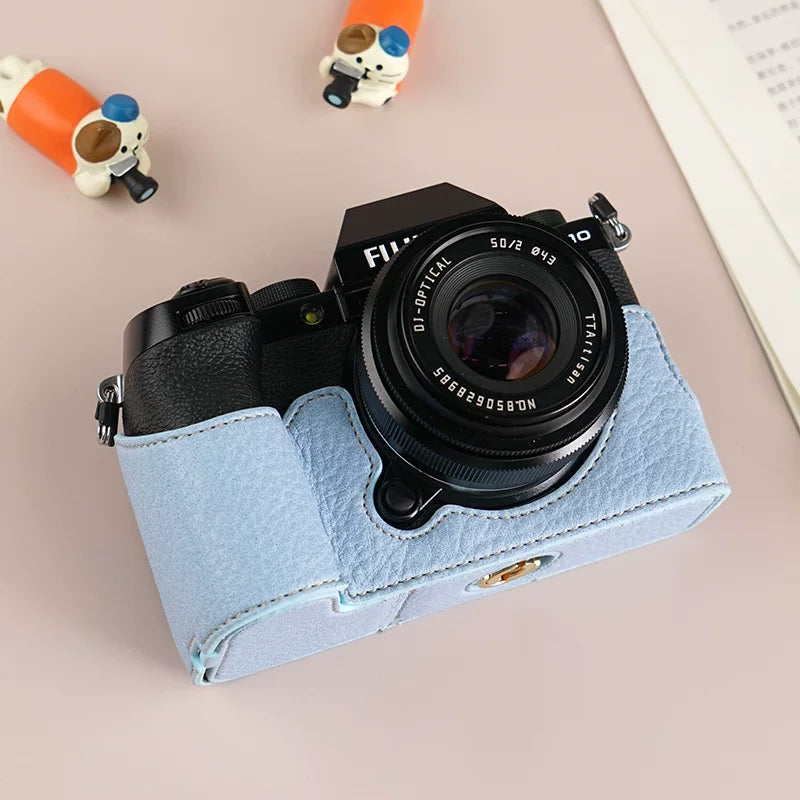 Fuji xt5 qoruyucu qutu üçün uyğundur Fuji xt50 kamera çantası xt30 birinci nəsil qoruyucu qabıq xs20 dəsti xs10 bazası xt10 xt20 xt30iii yarım paket xt30 ikinci nəsil sevimli aksesuarlar